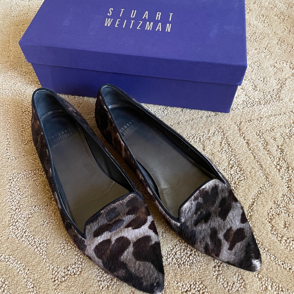 Stuart Weitzman leopard print flats